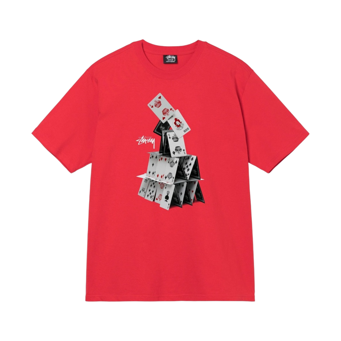 스투시 하우스 오브 카드 티셔츠 레드(Stussy House Of Cards T-Shirt Red) - 1
