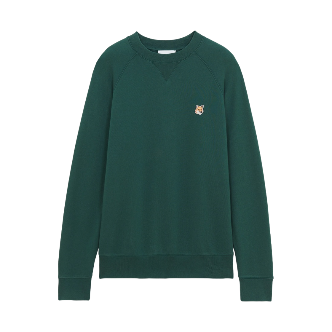 메종 키츠네 폭스 헤드 패치 클래식 스웨트셔츠 다크 그린