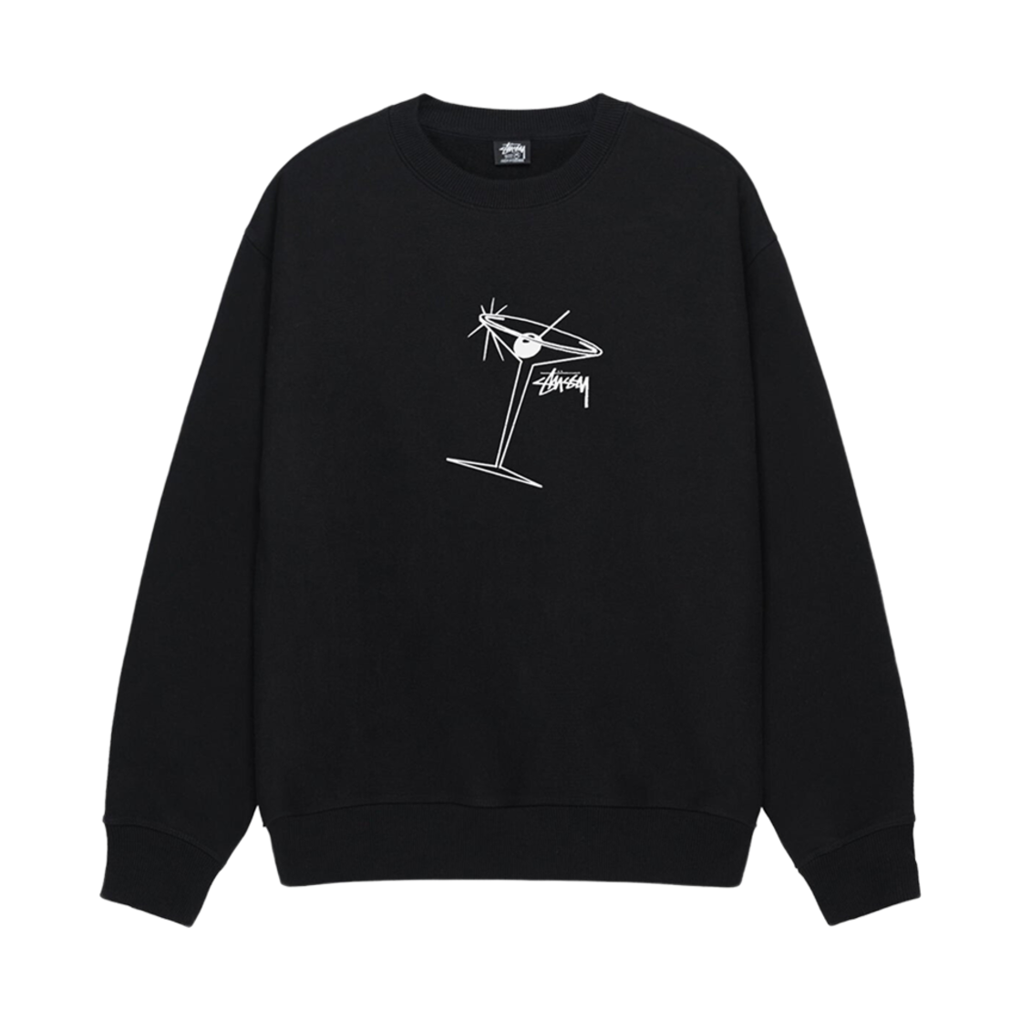 1915074 Stussy Martini Crew Black