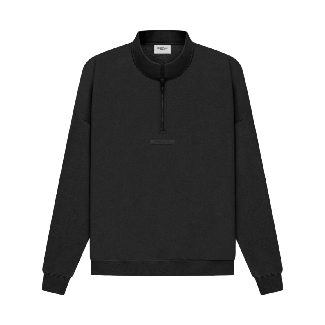에센셜 모크넥 하프집 블랙 - 21SS