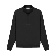 Essentials Mockneck Half-Zip Black - 21SS