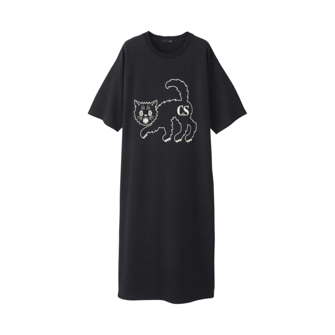 (W) 히스테릭 글래머 블랙 캣 B&W 드레스 블랙((W) Hysteric Glamour Black Cat B&W Dress Black) - 1
