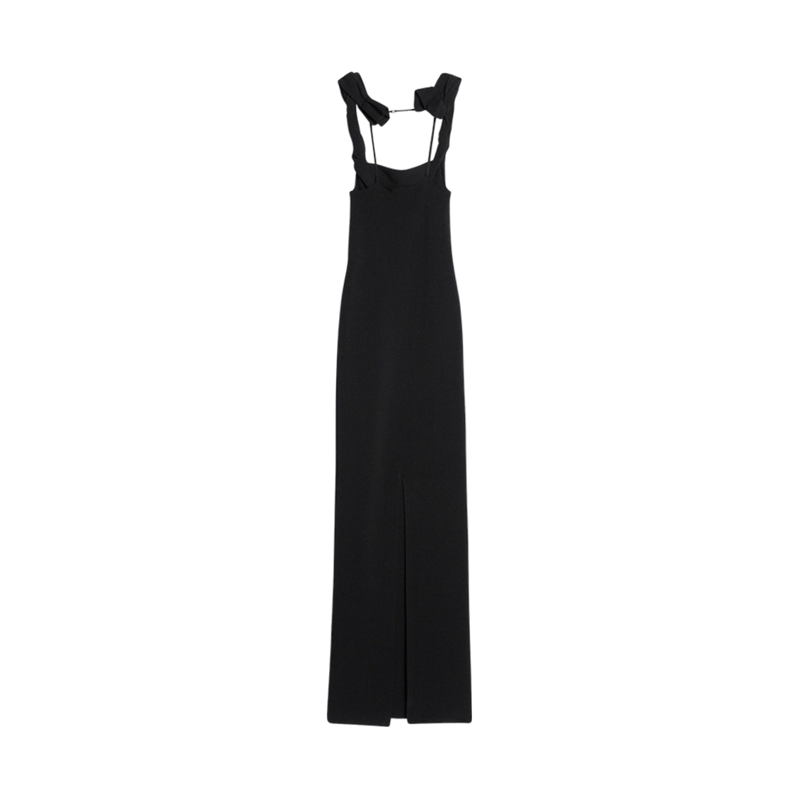 (W) 자크뮈스 라 로브 마이유 알카 드레이프 니트 드레스 블랙((W) Jacquemus La Robe Maille Alca Draped Knit Dress Black) - 2