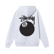 Stussy 8 Ball Hoodie Ash Heather - 21SS