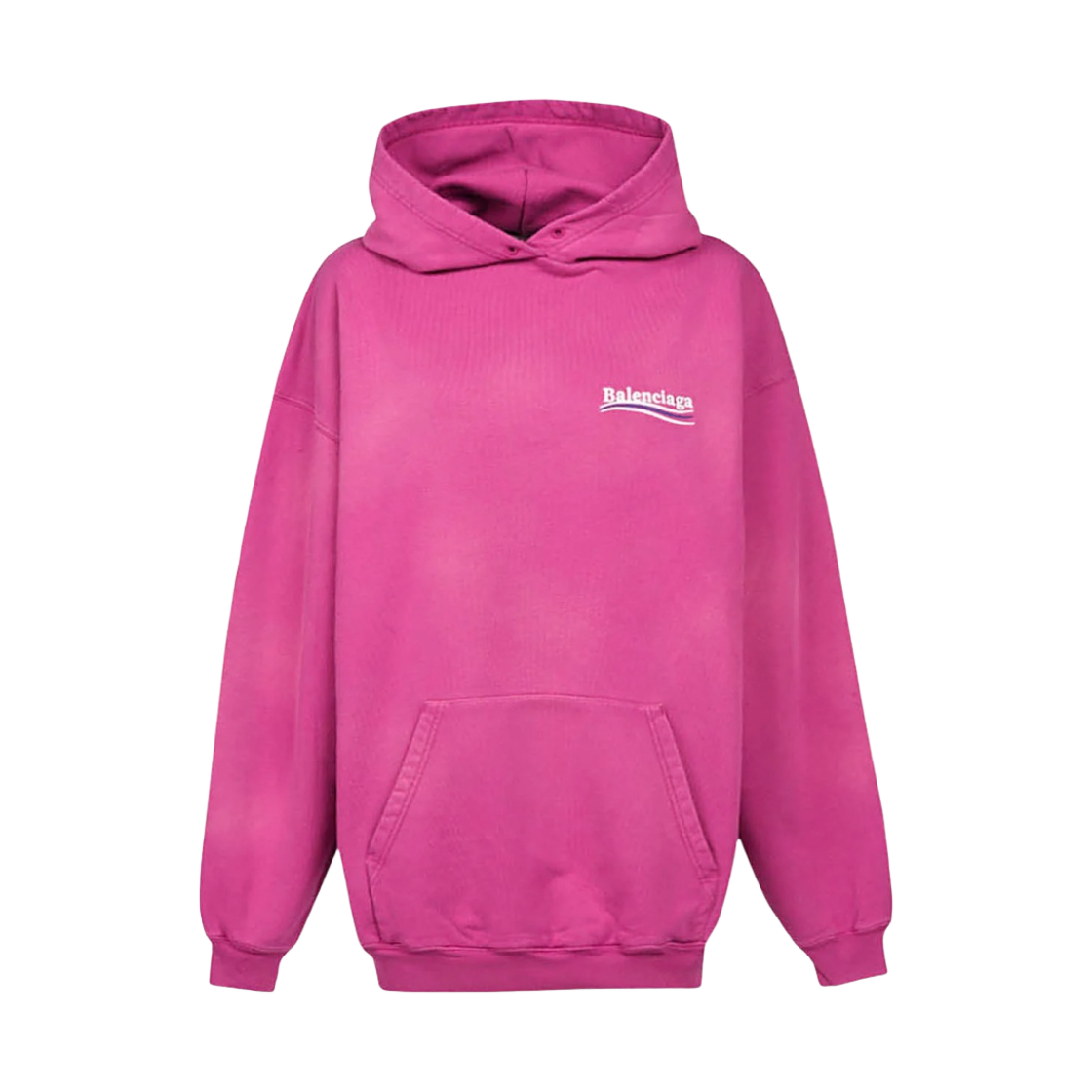 (W) 발렌시아가 폴리티컬 캠페인 미디움 핏 후드 다크 핑크((W) Balenciaga Political Campaign Medium Fit Hoodie Dark Pink) - 1