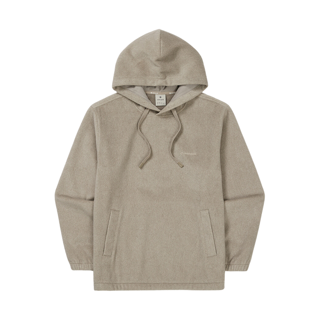 S24WUFHD76BG Snow Peak Warm Fleece Hooded T-Shirt Beige