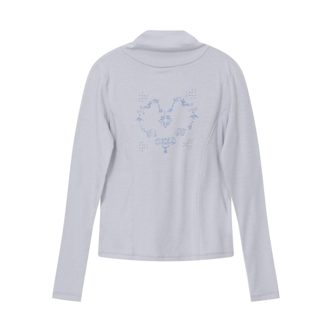 BT24FW-WLGY1 BAUF Cowl Neck Line Hoodie Light Grey