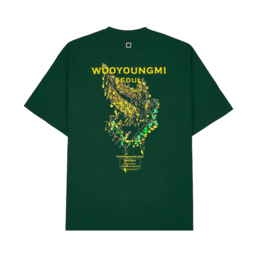 Wooyoungmi Crown Back Logo T-Shirt Green - 23FW