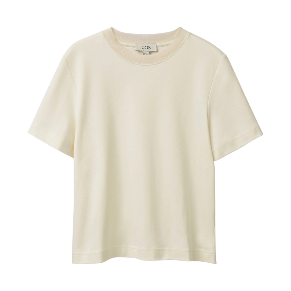 (W) 코스 더 클린 컷 티셔츠 베이지((W) COS The Clean Cut T-Shirt Beige) - 1