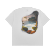 Wooyoungmi Blur Graphic T-Shirt White - 24SS