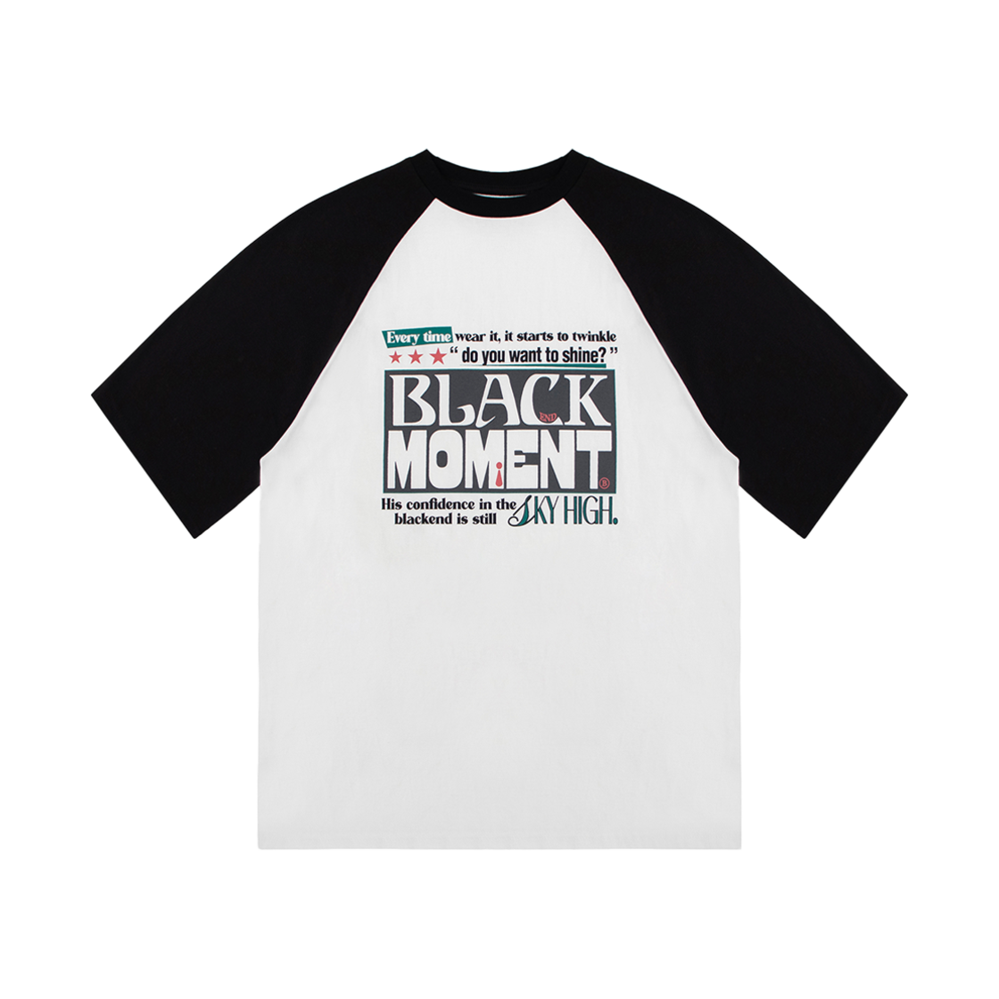 24HSCDMTS06WHT Cactusdonutmarket Moment Raglan T-Shirt - White
