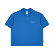 IAB Studio Cropped Pique Shirt Blue - 23FW