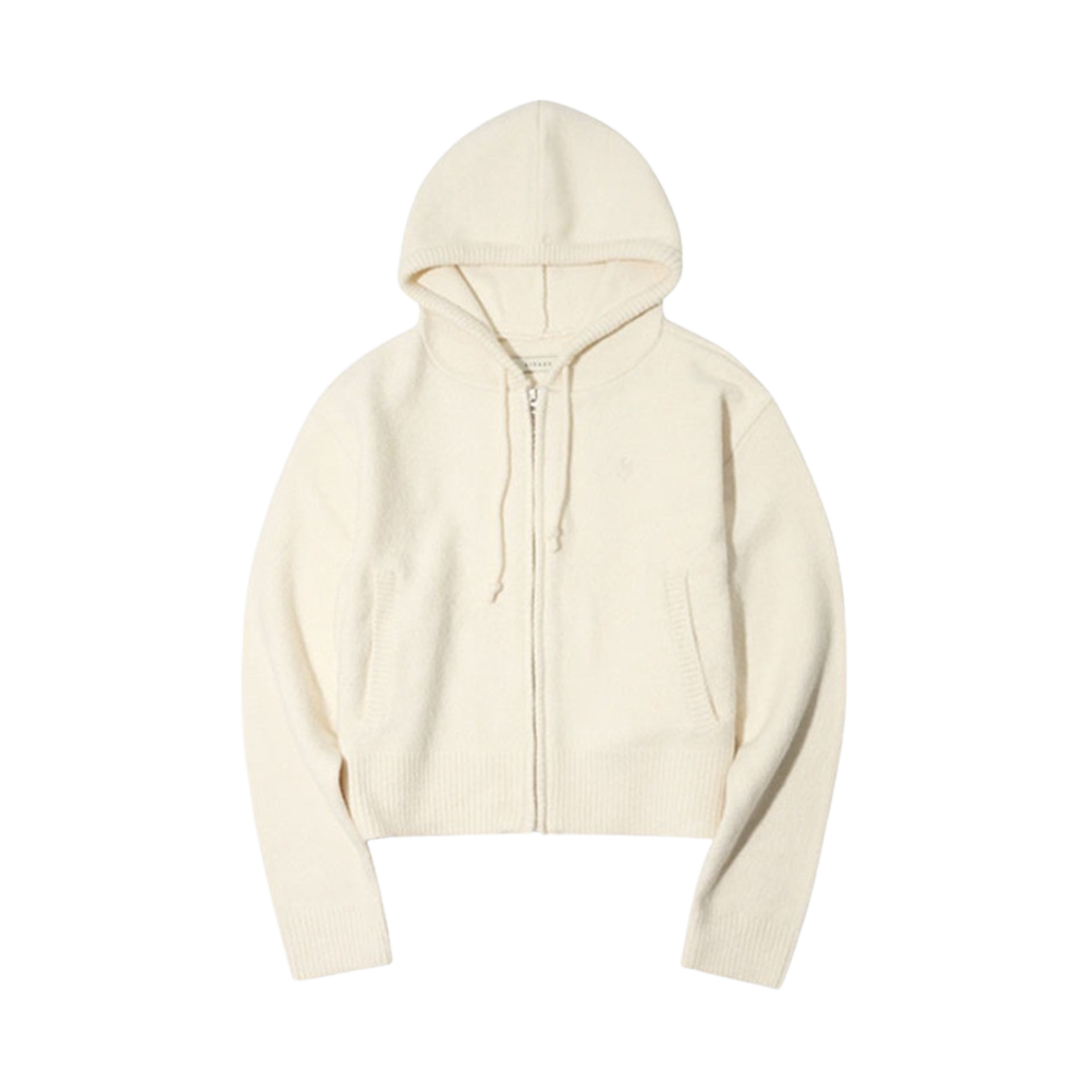 시야쥬 SIKN2089 에센셜 니트 후드 집업 아이보리