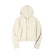 Siyazu SIKN2089 Essential Knit Hood Zip Up Ivory