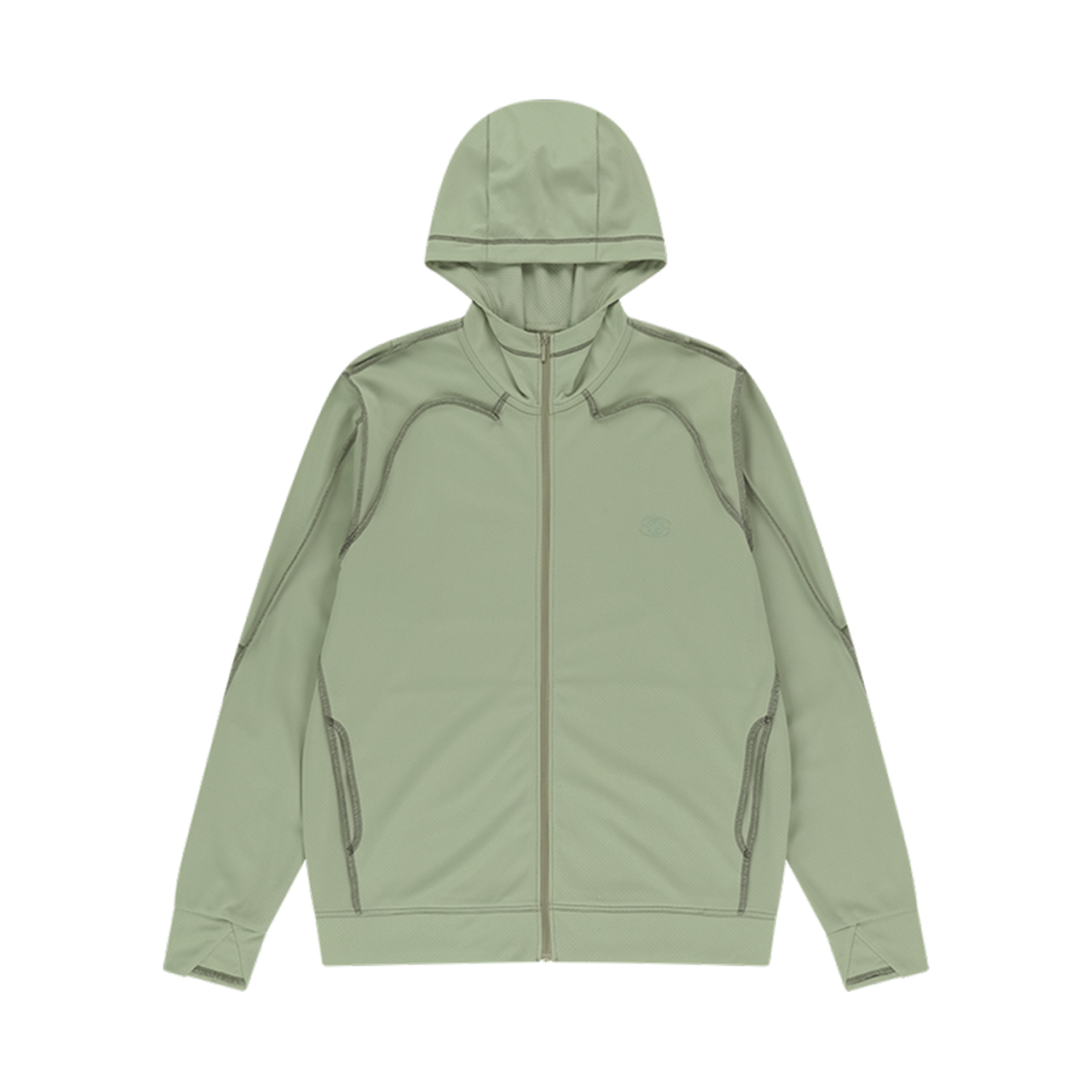 산산기어 오버록 메쉬 집업 라이트 그린 - 25SS(Sansan Gear Overlock Mesh Zip-Up Light Green - 25SS) - 1