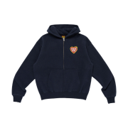 Human Made Zip-Up Heart Hoodie Navy