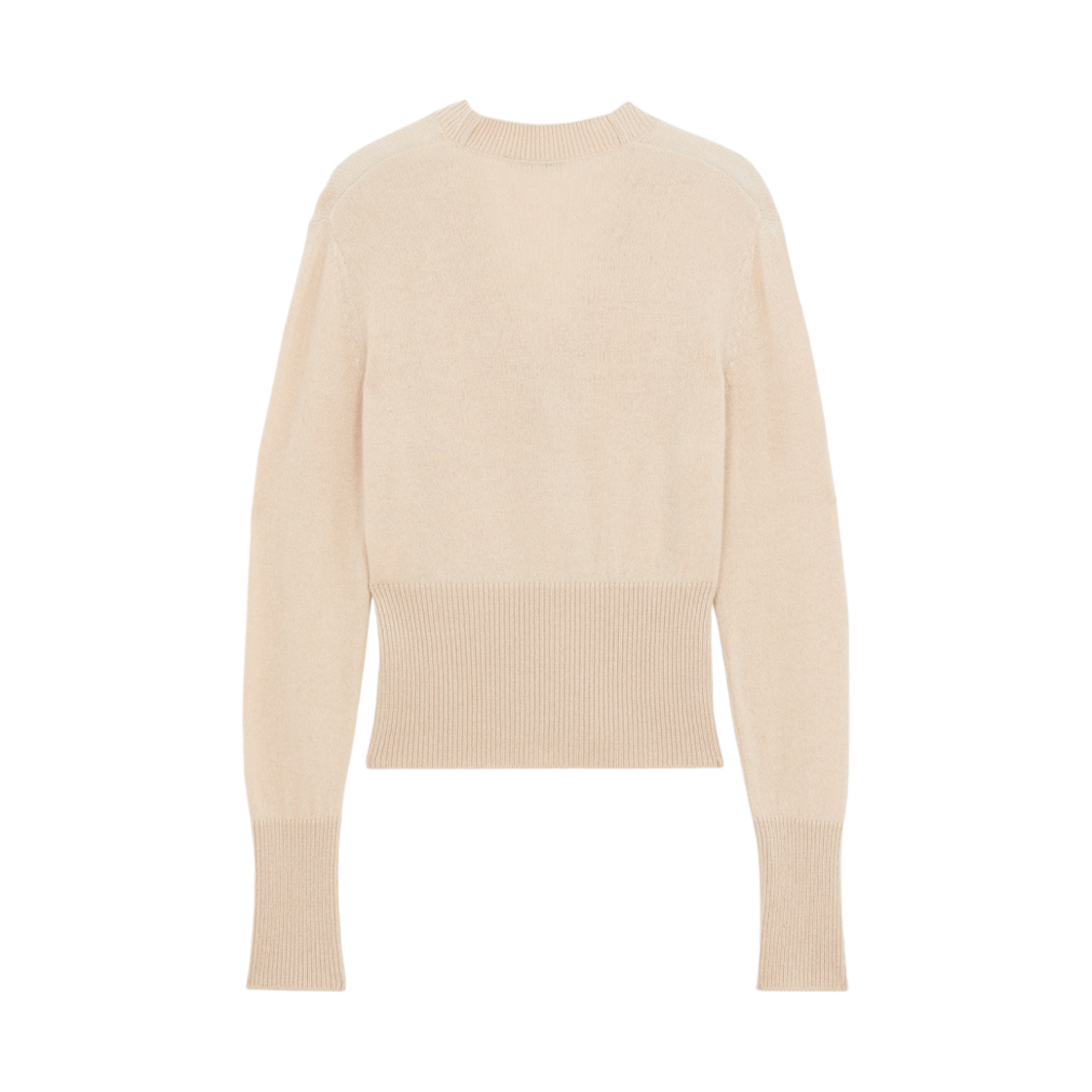 (W) 메종 키츠네 베이비 폭스 패치 피티드 브이넥 가디건 베이지((W) Maison Kitsune Baby Fox Patch Fitted V-Neck Cardigan Beige) - 2