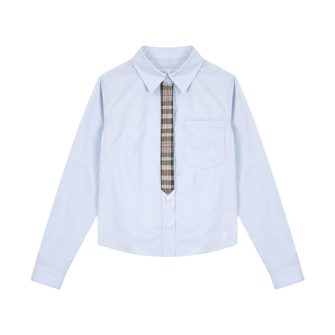 사파리스팟 1/2 루 베이스 스쿨 넥타이 셔츠 스카이