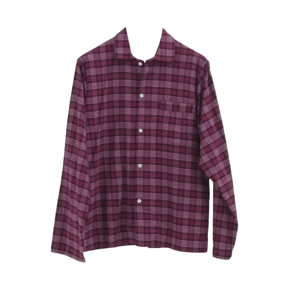 테클라 플란넬 슬립웨어 롱슬리브 셔츠 딥 드림(Tekla Flannel Sleepwear Long Sleeved Shirt Deep Dream)
