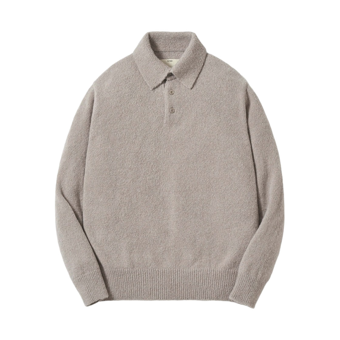 포터리 컴포트 폴로 니트 수퍼파인 메리노 울 베이비 알파카 블렌드 웜 베이지(Pottery Comfort Polo Knit Superfine Merino Wool Baby Alpaca Blend Warm Beige) - 1