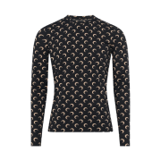 Marine Serre Regenerated All Over Moon Jersey Second Skin Top Moon Tan On Black