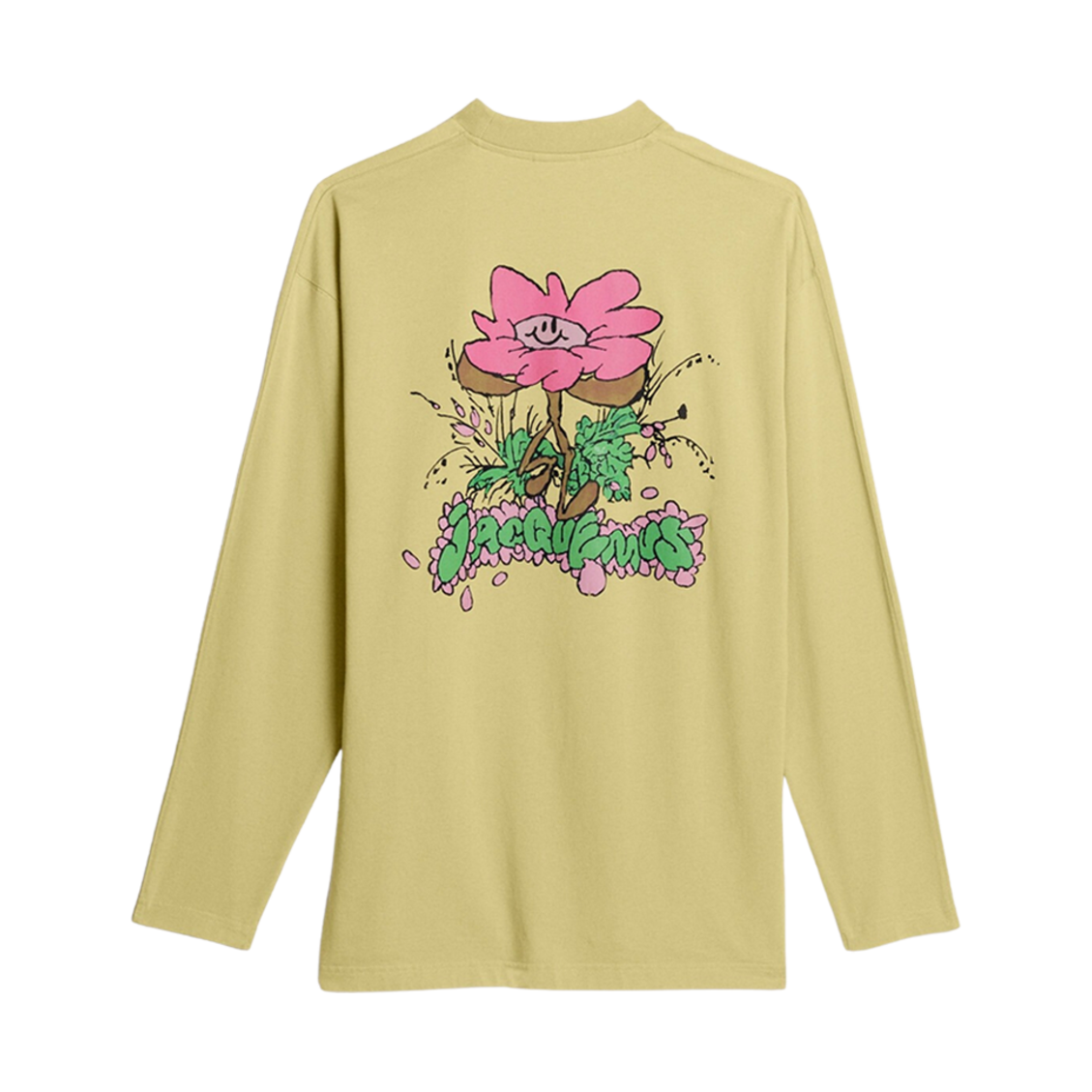 자크뮈스 르 티셔츠 데센호 멘체스 롱구에스 데이지 로고 롱슬리브 티셔츠 프린트 마거릿 그린(Jacquemus Le T-Shirt Desenho Manches Longues Daisy Logo Long Sleeve T-Shirt Print Marguerite Green) - 2