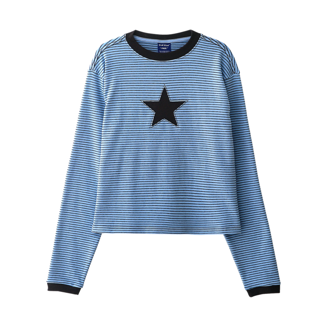 b2532 BadBlue Stripe My Little Star L/S Blue