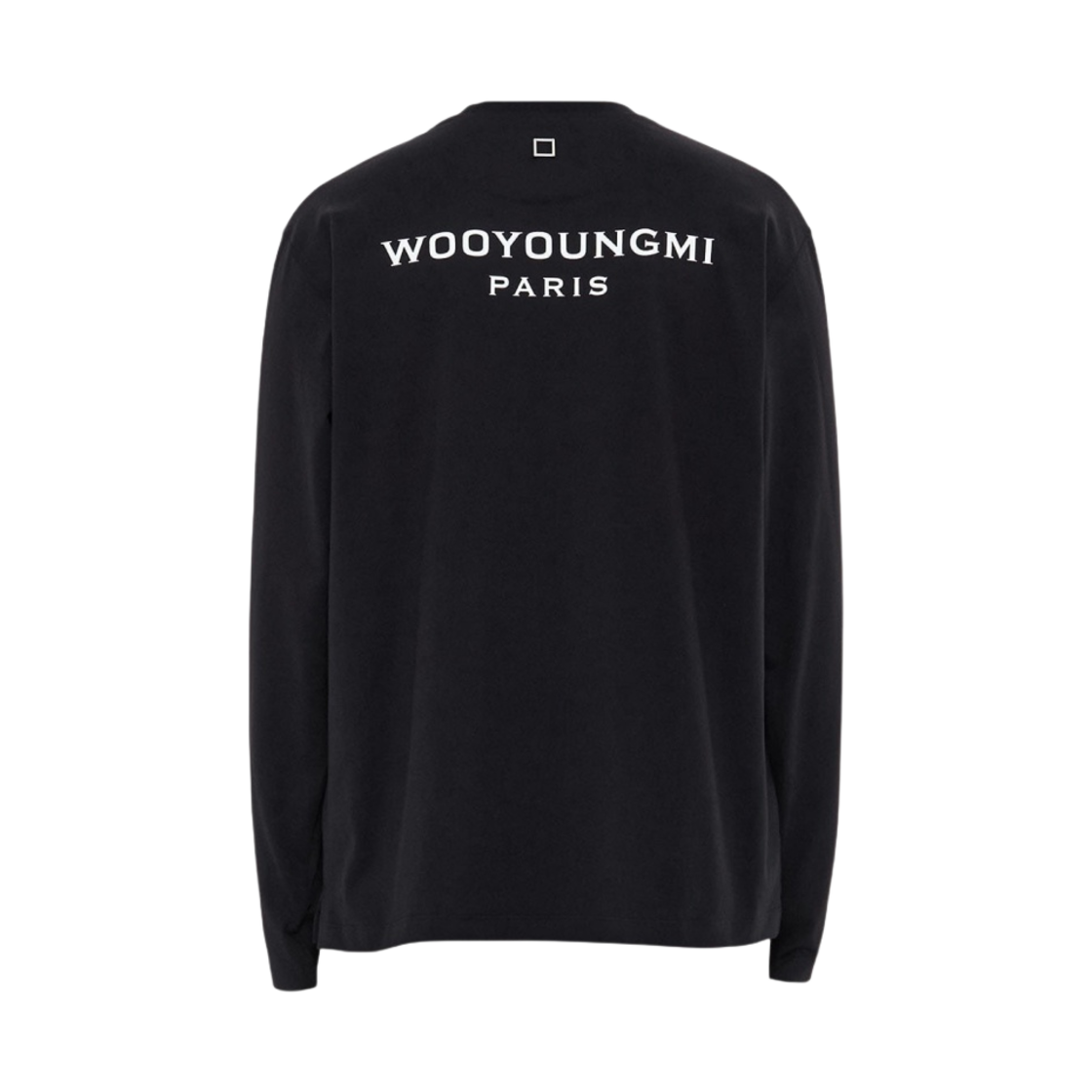 우영미 코튼 백로고 롱슬리브 티셔츠 블랙(Wooyoungmi Cotton Back Logo Long Sleeve T-shirt Black) - 2