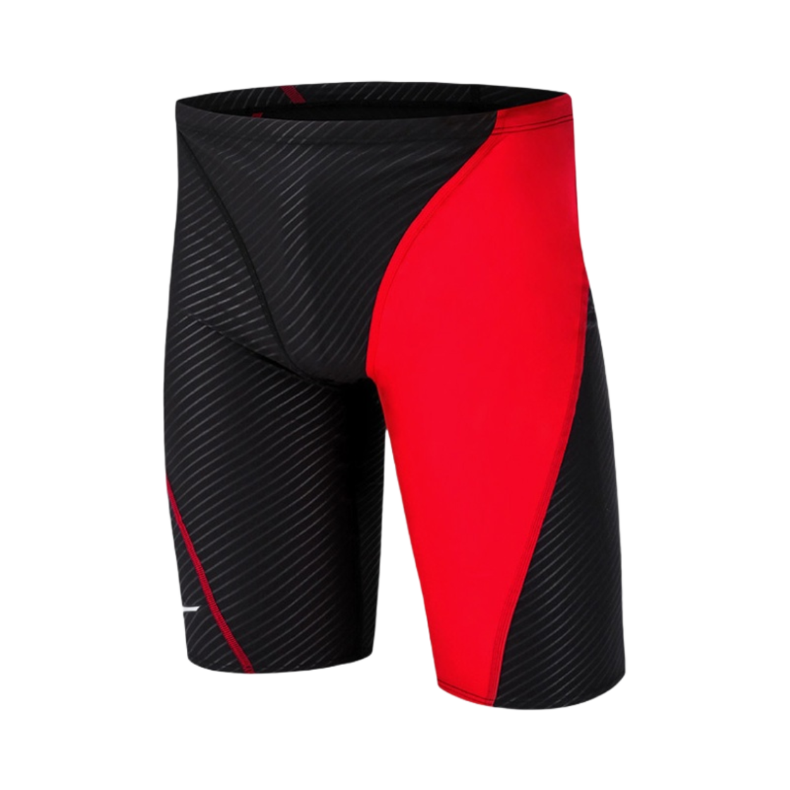 N2MB257596 Mizuno Exersuit Asymmetry Jammer 5 Quarter Swimsuit Black Red
