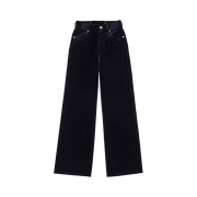 STU Women Velvet Flared Pants Black