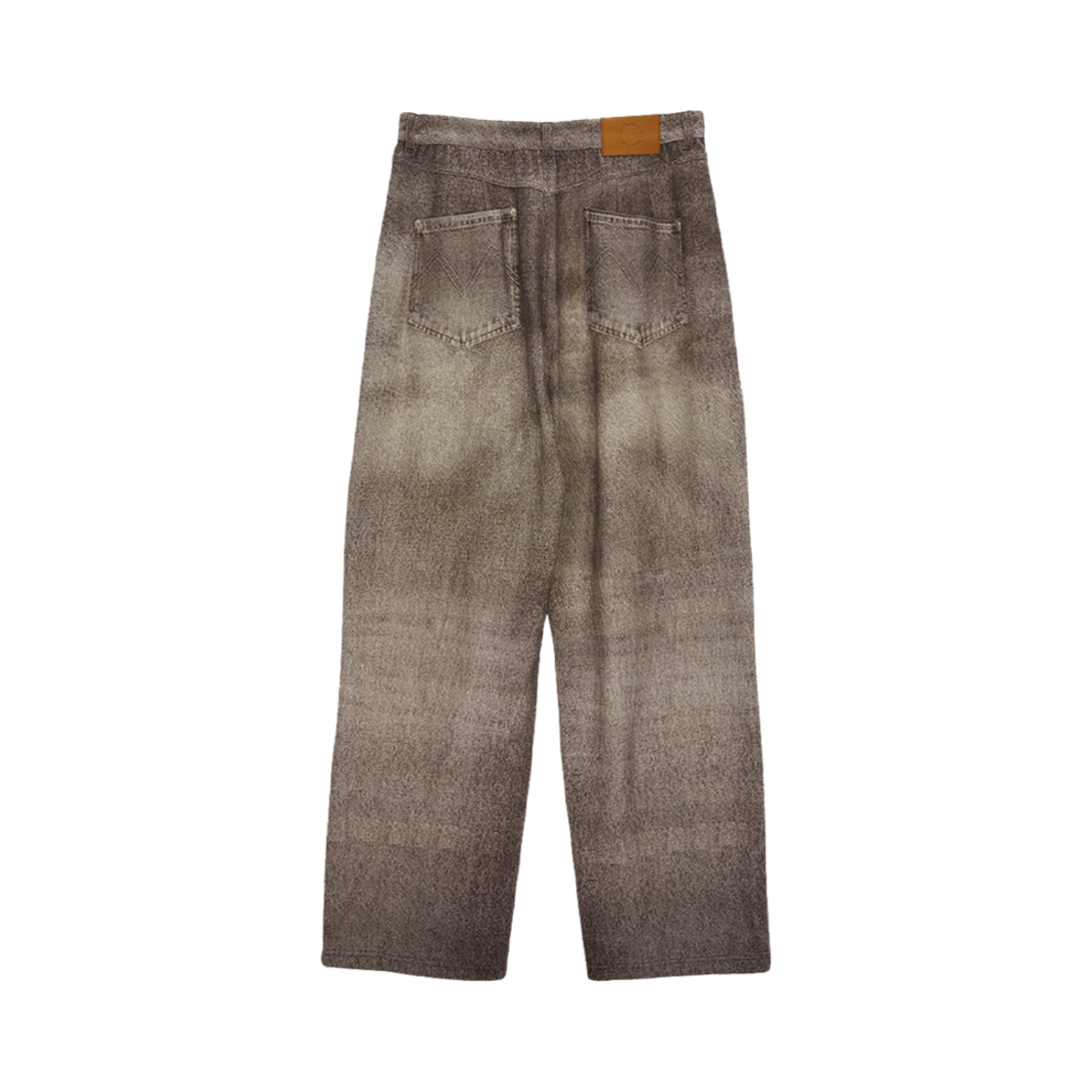 (W) 마뗑킴 빈티지 그래픽 프린티드 데님 팬츠 브라운((W) Matin Kim Vintage Graphic Printed Denim Pants Brown) - 2