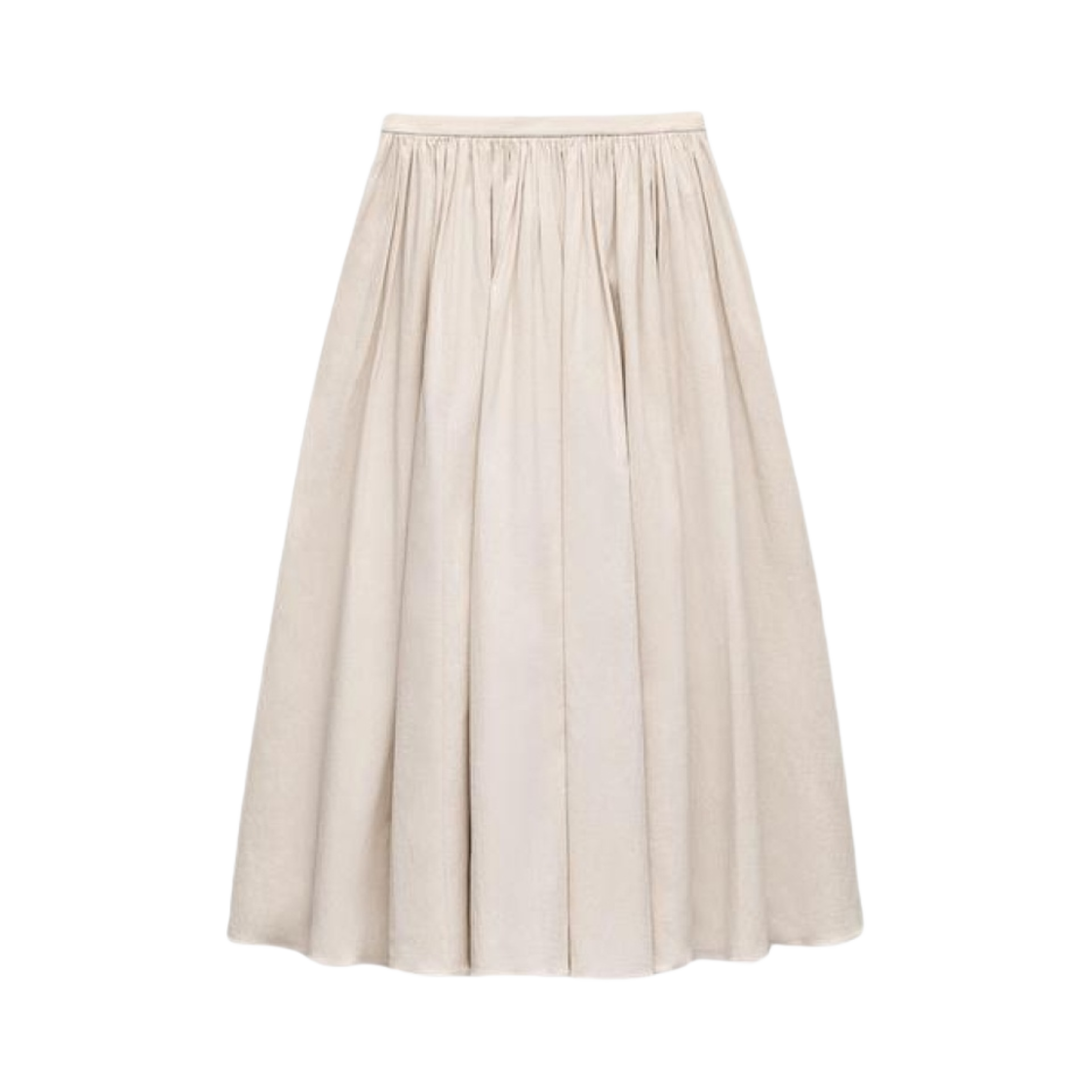 자라 ZW 컬렉션 스캘롭 웨이스트밴드 스커트 에크루((W) Zara ZW Collection Skirt with Scalloped Waistband Ecru) - 2