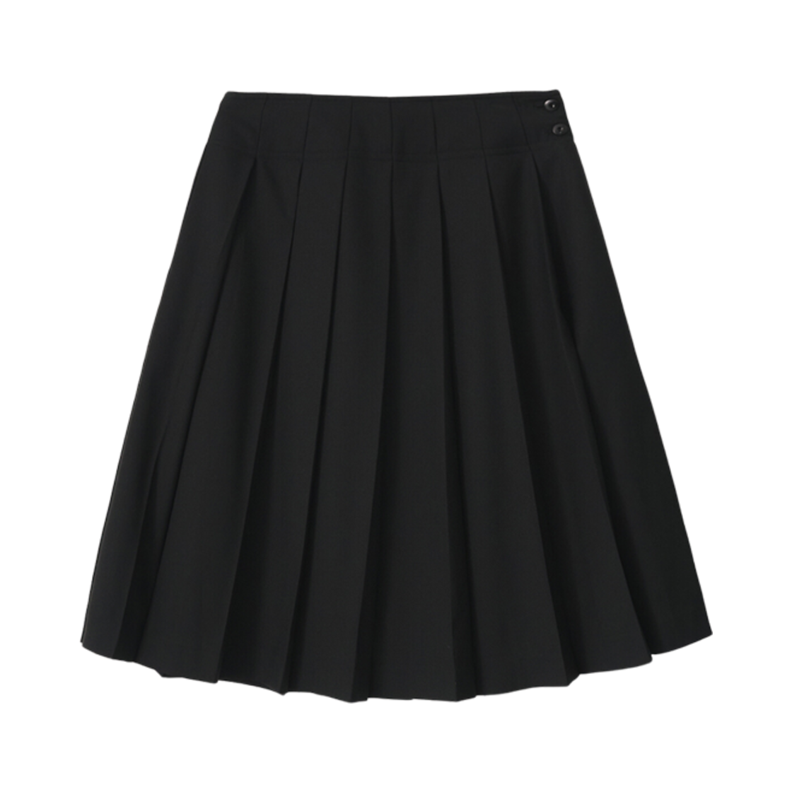 (W) 낫띵 리튼 울 플리티드 스커트 블랙((W) Nothing Written Wool Pleated Skirt Black)