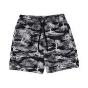 BAPE Palm Tree Camo Relaxed Fit Beach Shorts Black