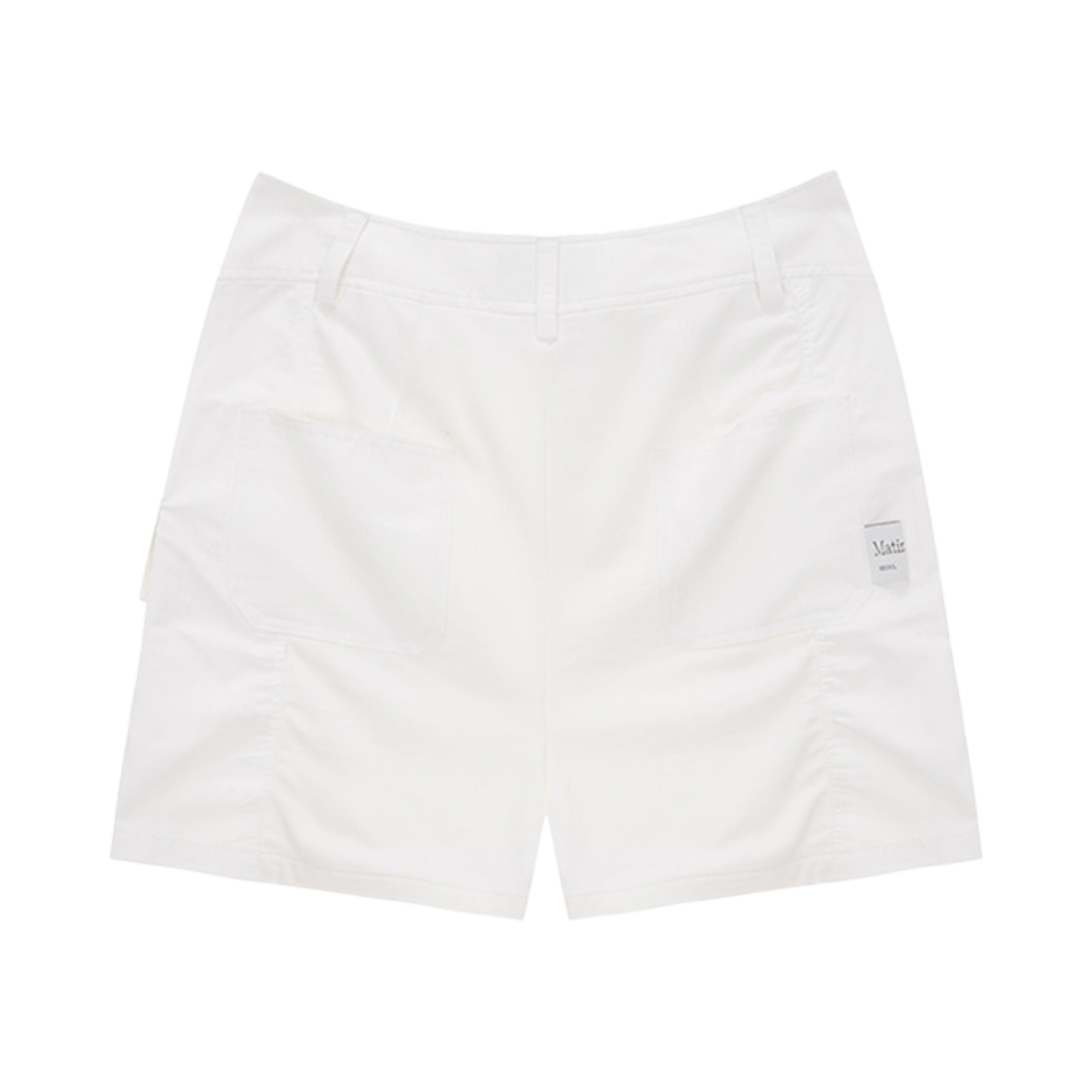 MK2334PT028M0WH (W) Matin Kim Sweat Combi Cargo Shorts White