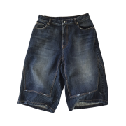 Farfromwhat Far Two-Tone Denim Bermuda Pants