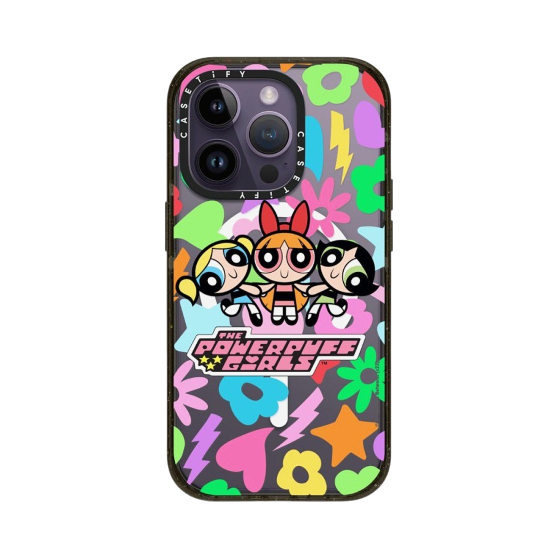 케이스티파이 x 파워퍼프걸 아이폰 아이콘 맥세이프 임팩트 케이스 클리어 블랙(Casetify x The Powerpuff Girls iPhone Icons Magsafe Impact Case Clear Black) - 2