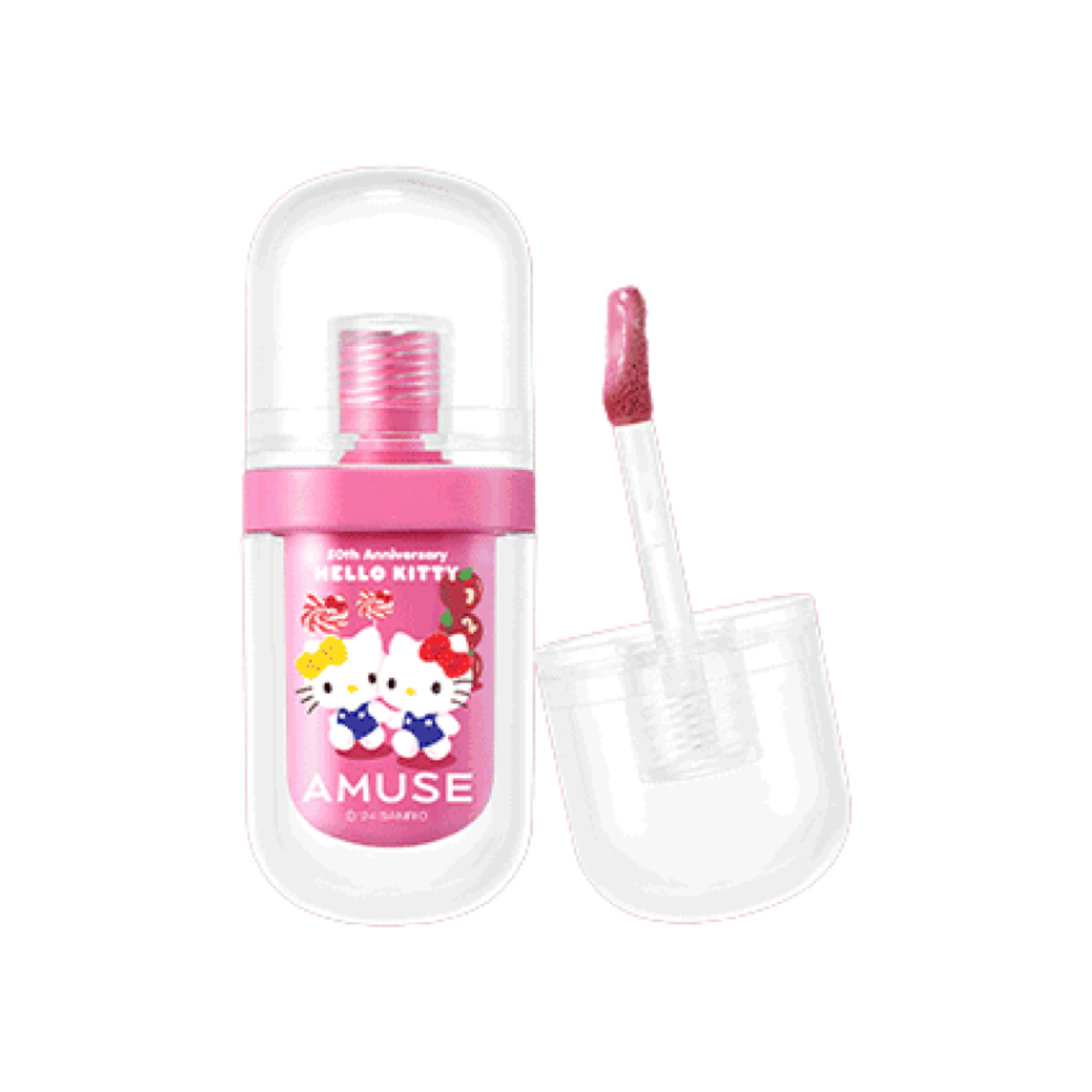 어뮤즈 x 헬로 키티 젤 핏 틴트 11 자수정 로즈(Amuse x Hello Kitty Jel-Fit Tint 11 Amethyst Rose)