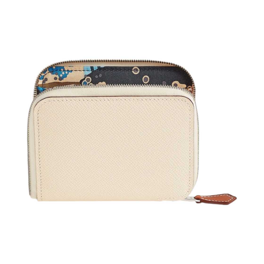 에르메스 실크인 컴팩트 지갑 앱송 바레니아 & 팔라듐 하드웨어 크레 카방 죤 엉브르(Hermes Silk'In Compact Wallet Epsom Barenia & Palladium Craie Caban Jaune Ambre) - 1