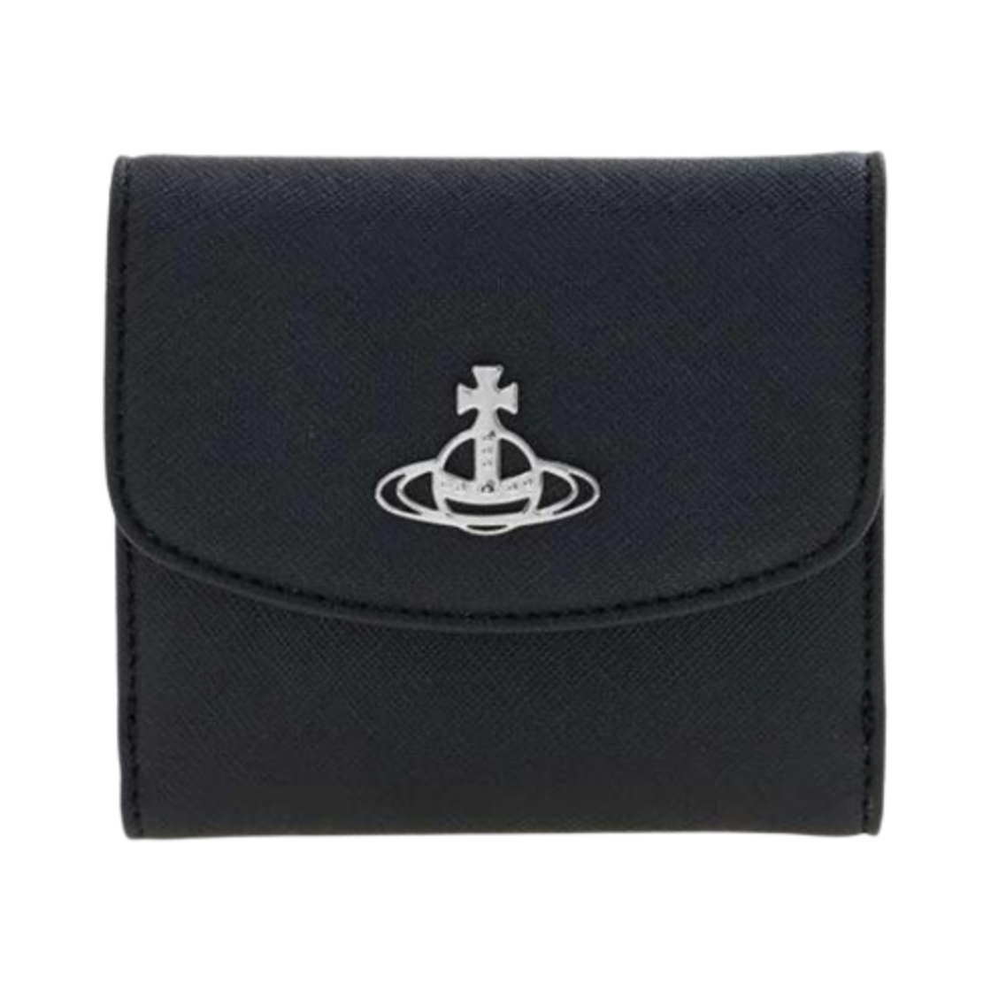 비비안 웨스트우드 사피아노 바이오그린 스몰 지갑 블랙(Vivienne Westwood Saffiano Biogreen Small Wallet Black) - 1