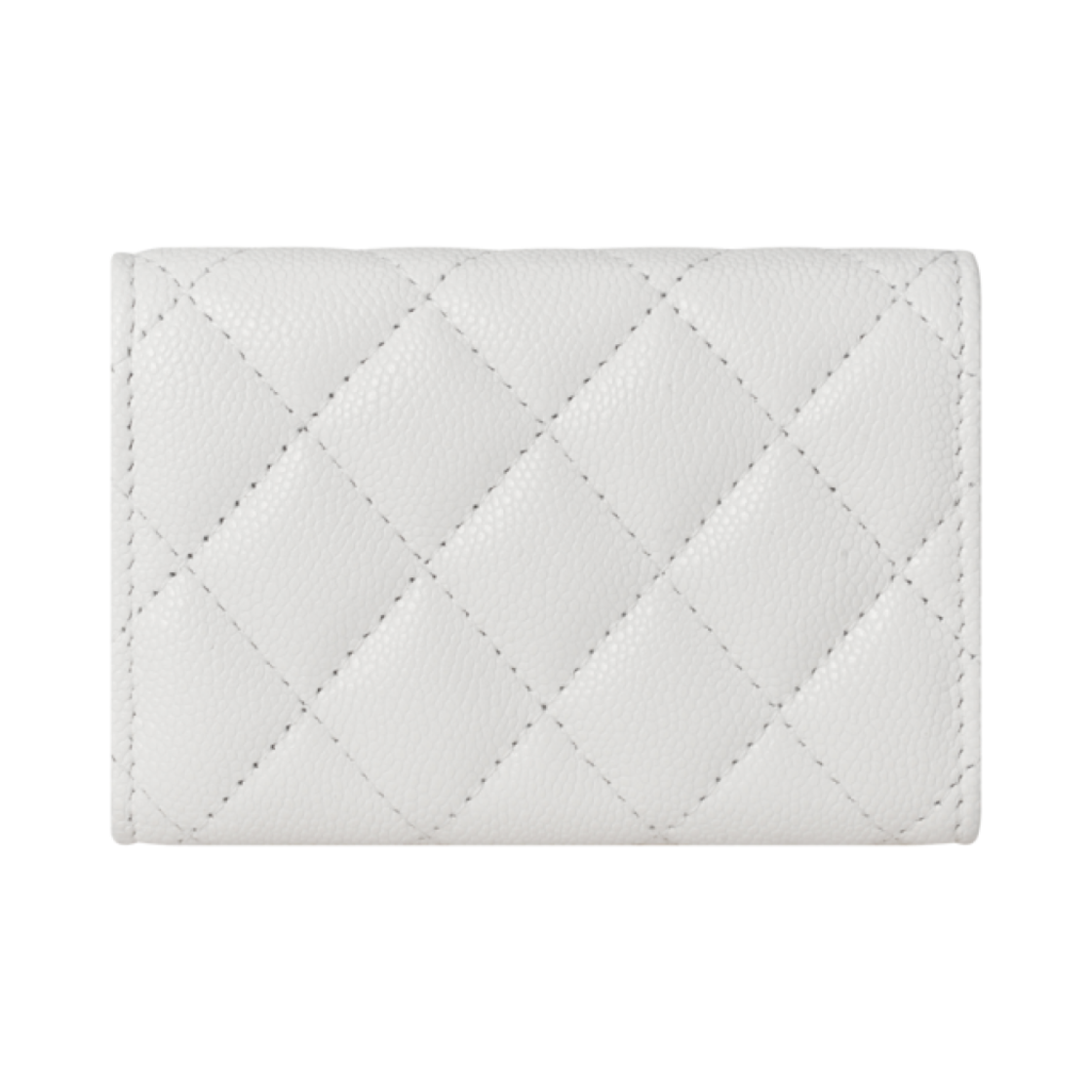 샤넬 클래식 스몰 플랩 지갑 그레인드 샤이니 카프스킨 & 골드 메탈 화이트(Chanel Classic Small Flap Wallet Grained Shiny Calfskin & Gold White) - 2