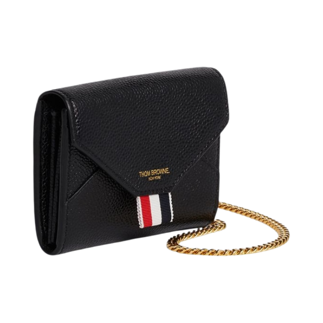 톰브라운 페블 숏 엔벨로프 월렛 블랙(Thom Browne Pebbled Short Envelope Wallet Black) - 2