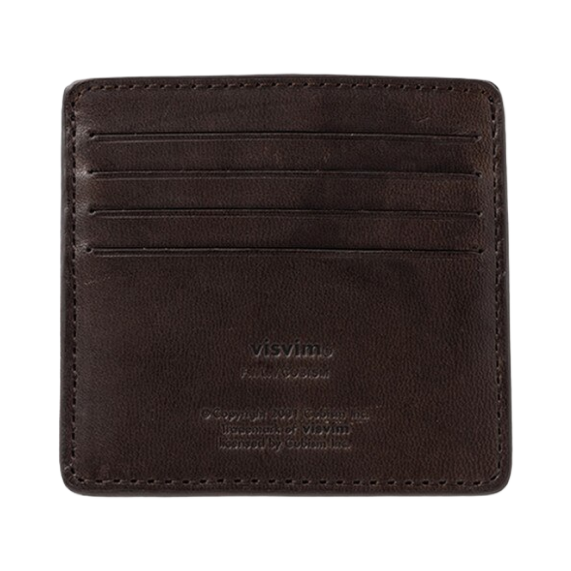 125103003021 Visvim Leather Card Case Dark Brown