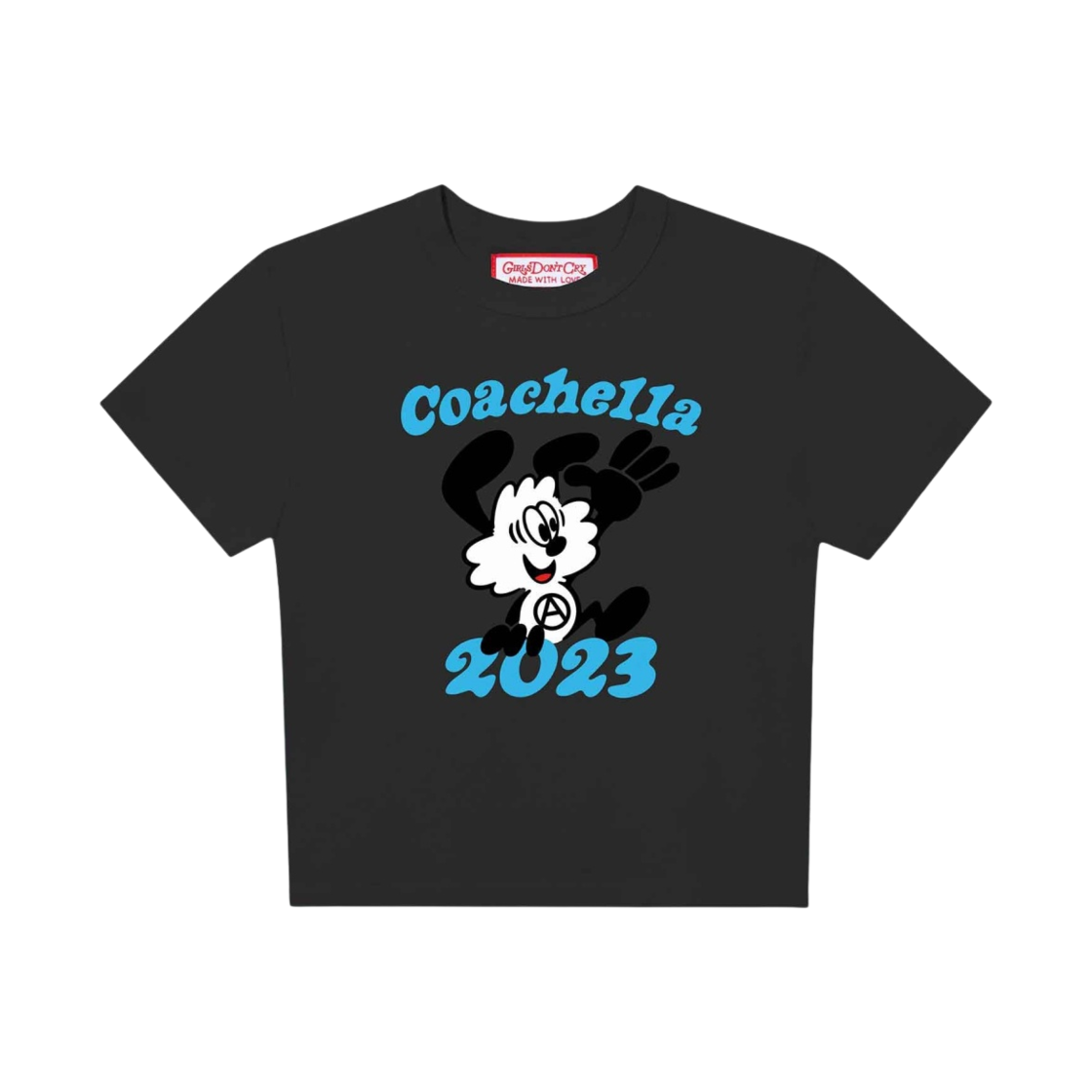 (W) 베르디 x 코첼라 걸스 돈 크라이 빅 티셔츠 빈티지 블랙((W) Verdy x Coachella Girls Don't Cry Vick T-Shirt Vintage Black)