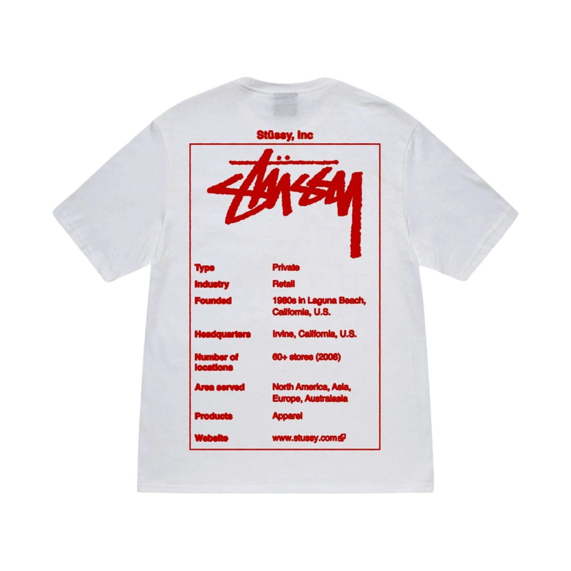 스투시 위키 티셔츠 화이트