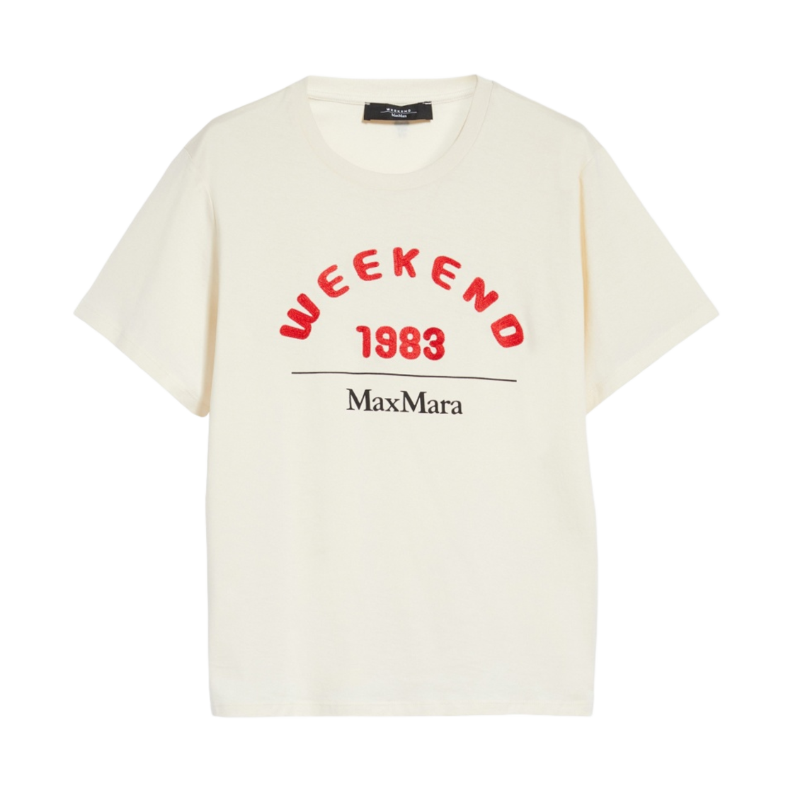 (W) 위켄드 막스마라 루이스 코튼 저지 티셔츠 아이보리((W) Weekend Max Mara Luis Cotton Jersey T-shirt Ivory) - 1