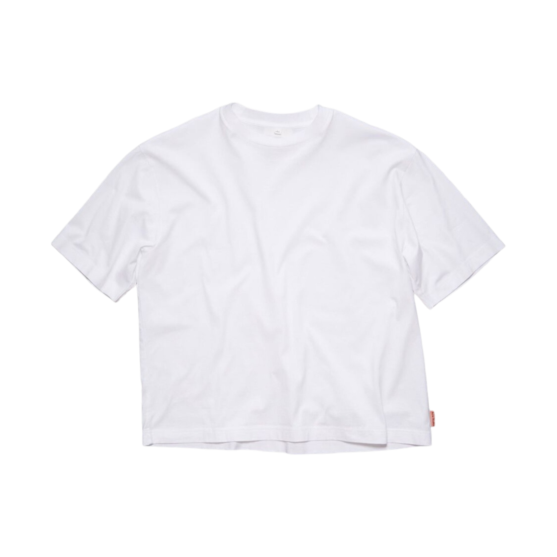 (W) 아크네 스튜디오 크루넥 티셔츠 옵틱 화이트((W) Acne Studios Crewneck T-Shirt Optic White) - 1