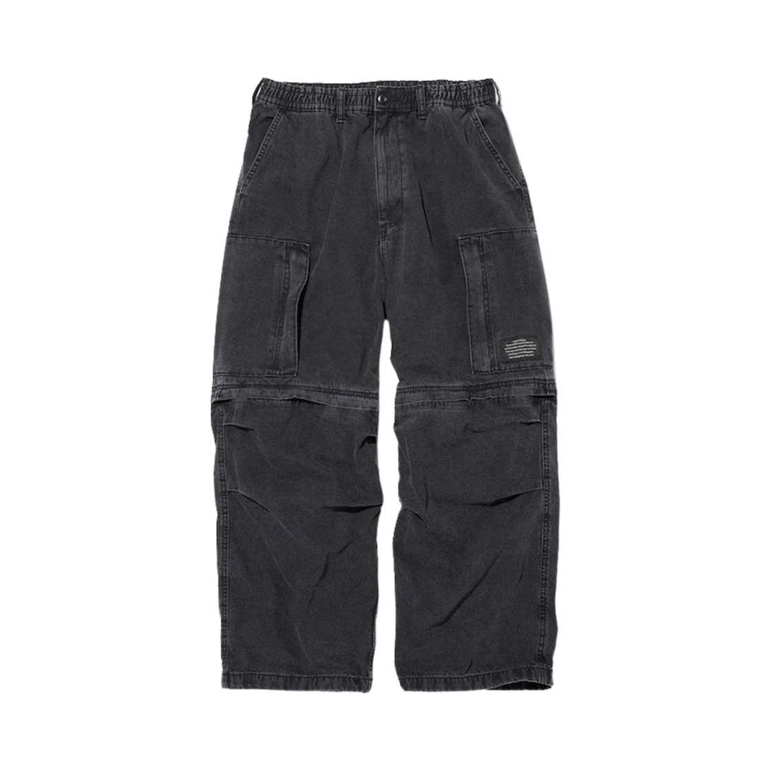 GU GU x Undercover Denim Convertible Wide Cargo Pants Dark Gray · XL