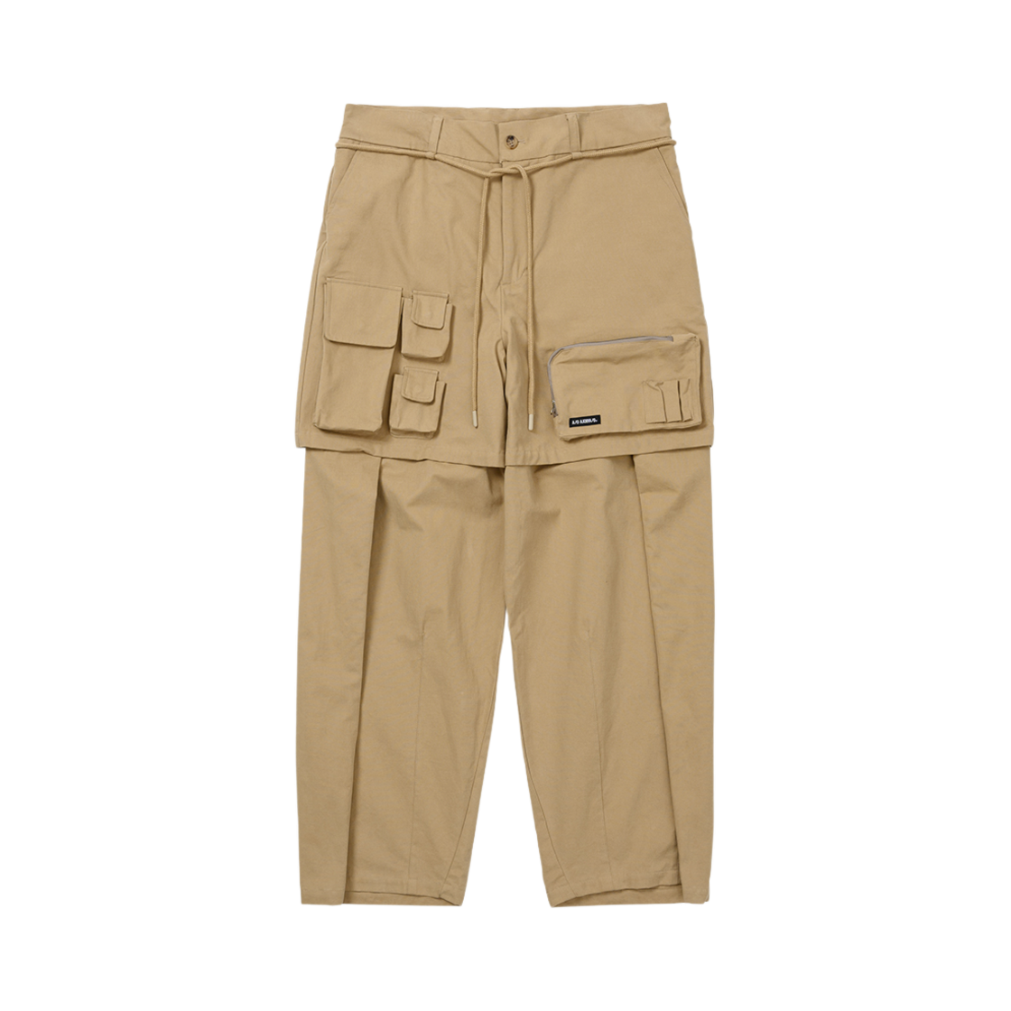 AJ244PT001BE Ajobyajo Pocket Layered Oversized Cotton Pants Beige