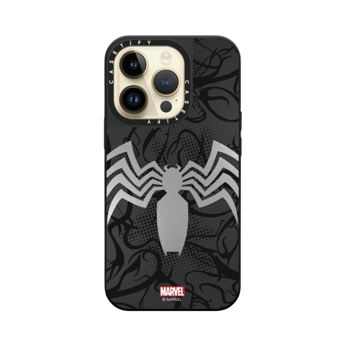 케이스티파이 x 마블 아이폰 베놈 수트 맥세이프 미러 케이스 실버 미러 블랙 범퍼(Casetify x Marvel iPhone Venom Suit Magsafe Mirror Case Silver Mirror Black Bumper) - 4